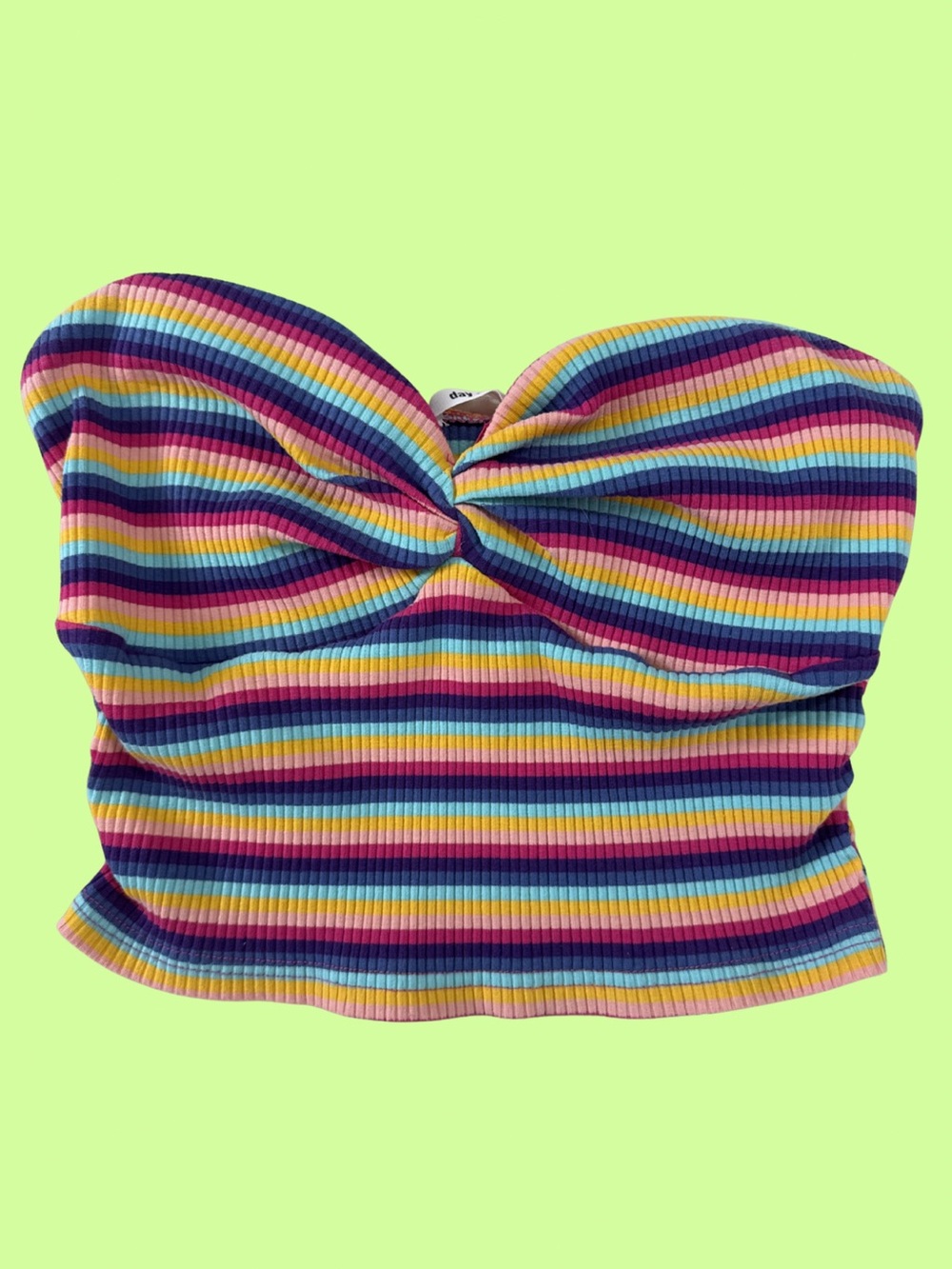 Multicolor Striped Twist Bandeau Camisole